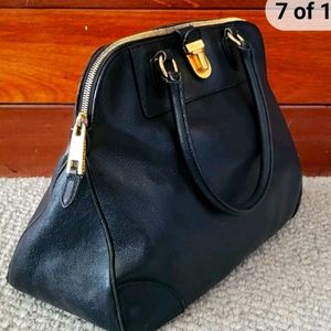 BLACK MARC JACOBS LEATHER WHITNEY BAG SATCHEL WORK SCHOOL TOTE